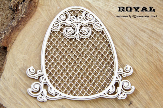 Chipboard Easter egg - Royal Easter -  Egg 02