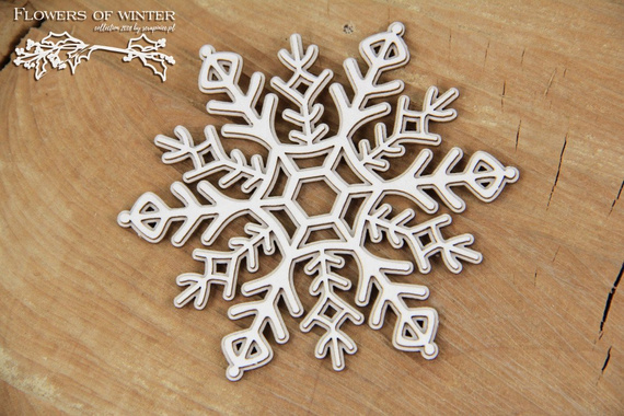 Chipboard - Flowers of Winter - 2 - layers Snowflake 