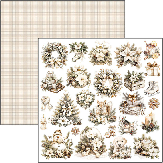 Set of scrapbooking papers 30x30cm - Paper Pad - Ciao Bella - Winter Season