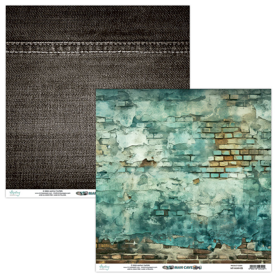 Scrapbooking paper 30x30 - Mintay - Man Cave 05