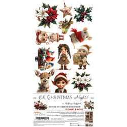 Scrapbooking accessories set - Craft o'clock -  Oh Christmas Night - Flowers & More