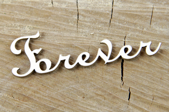 Chipboard Lettering Forever - 2 pcs