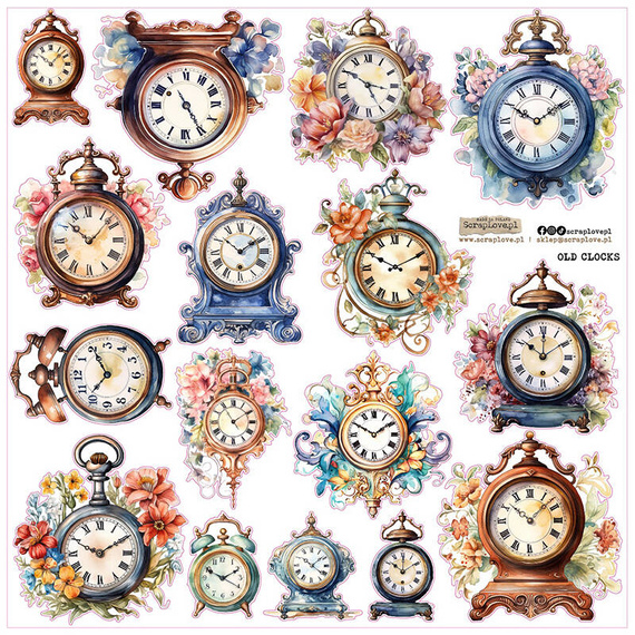 Stickers - ScrapLove - Old Clocks