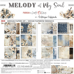 Set of scrapbooking papers 20x20 - Craft o'clock - Melody of My Soul mix