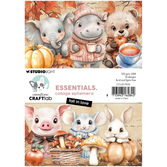Zestaw papierów 13,5x27 - Kraft - Marianne Design