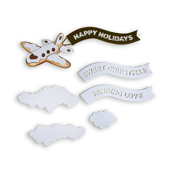 Cutting Die - Candy Christmas - Airplane - Stamperia 
