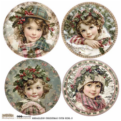 Stickers paper - ScrapLove - Medallion Christmas Cute Girl 2 
