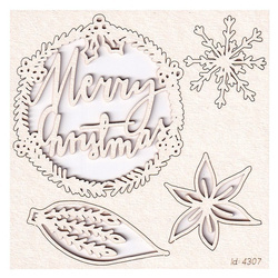 Chipboard - Mon Merry cheri - Merry Christmas 02