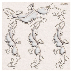 Chipboard - Borders with stars - Mistletoe 