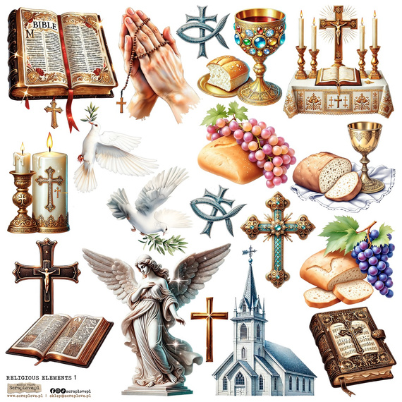 Stickers paper - ScrapLove - Religious Elements 1