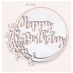 Chipboard Hi Summer Frame 03 Wishes - Happy Birthday