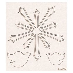 Chipboard - Baptism - pigeon and sun rays