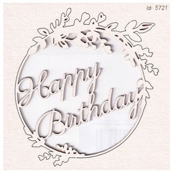 Chipboard Hi Summer Frame 02 Wishes - Happy Birthday 