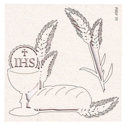 Chipboard - Chalice and bread - Tatting Communion 
