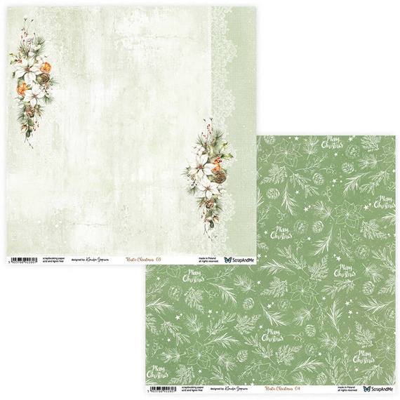 Scrapbooking Craft Papier Set 30x30 - ScrapAndMe - Rustic Christmas