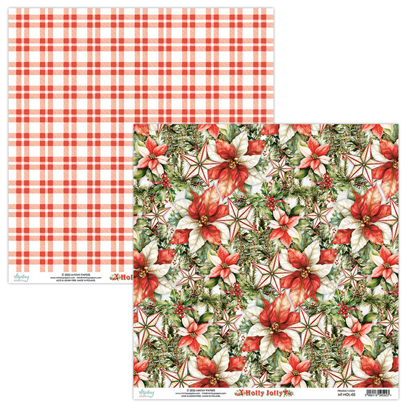 Set of scrapbooking papers 30x30 - Mintay - Holly Jolly