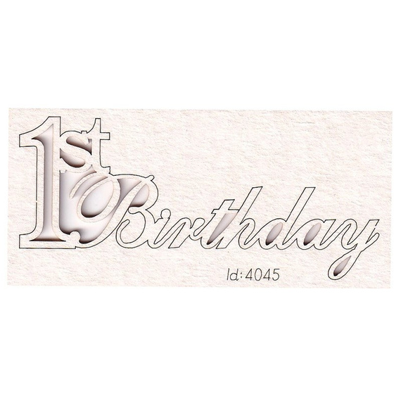 Chipboard Lettering - 1st Birthday 