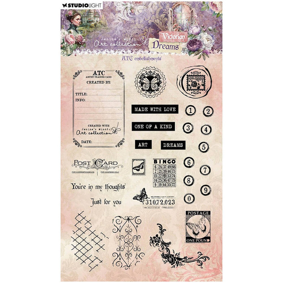 Transparent stamp - StudioLight - ATC embellishments