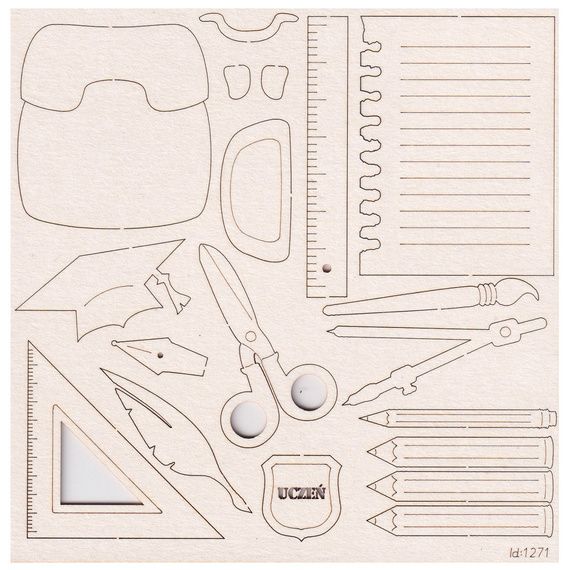 Chipboard - School supplies - Scrapiniec