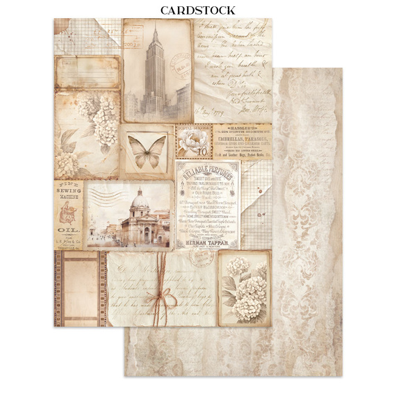 Junk Journal set of papers, stickers and elements - Quiet Days - Stamperia