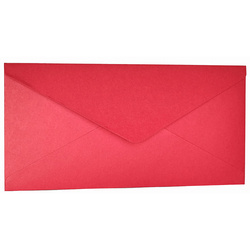 Envelope for DL cards - red - 11x22 cm
