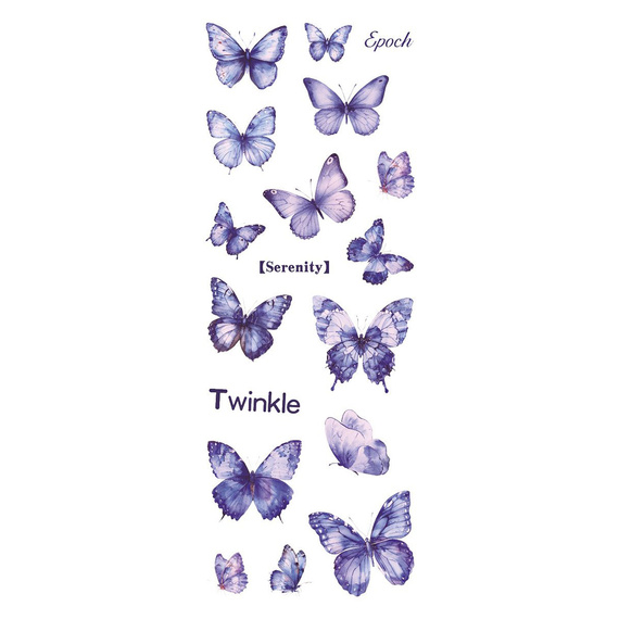 Stickers foil - Colorful butterflies