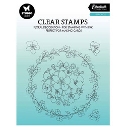 Transparent stamp - StudioLight - Big Circle flower frame round