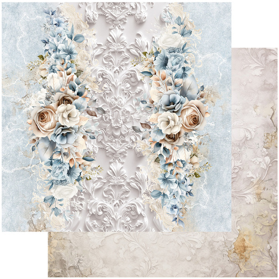 Set of 30x30 scrapbooking papers - Alchemy of Art -  In shades of blue