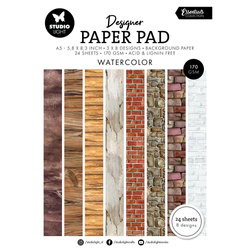 A5 Designer Paper Pad scrapbooking paper set - StudioLight - Watercolor
