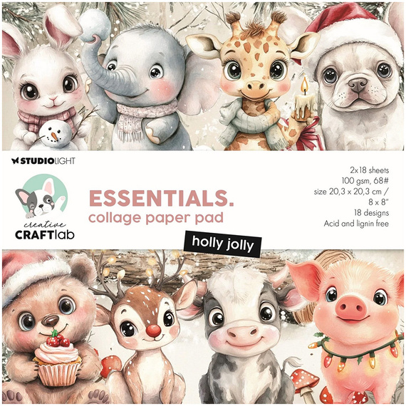 Scrapbooking Craft Papier Set for scrapbooking 20x20 - StudioLight - Holly Jolly