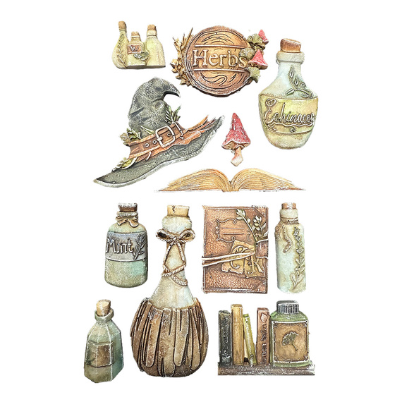 Silicone mold - Herbarium Silvae alchemy - Stamperia