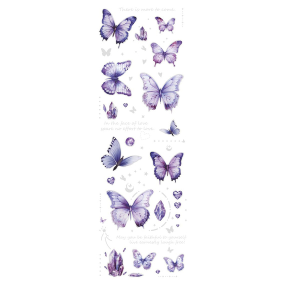 Stickers foil - Purple butterflies