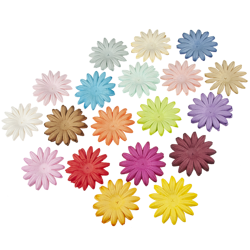 100 MIXED COLOUR SUMMER BLOOMS (20 colours - 5cm / 2")