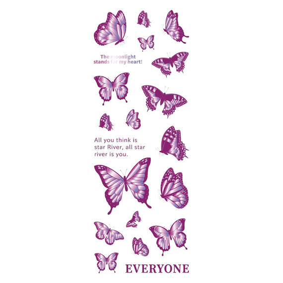 Stickers foil - Colorful butterflies