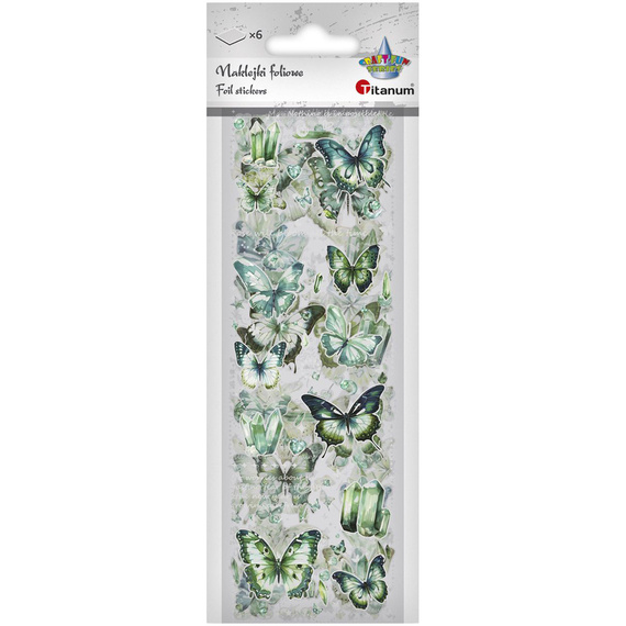 Stickers foil - Green butterflies