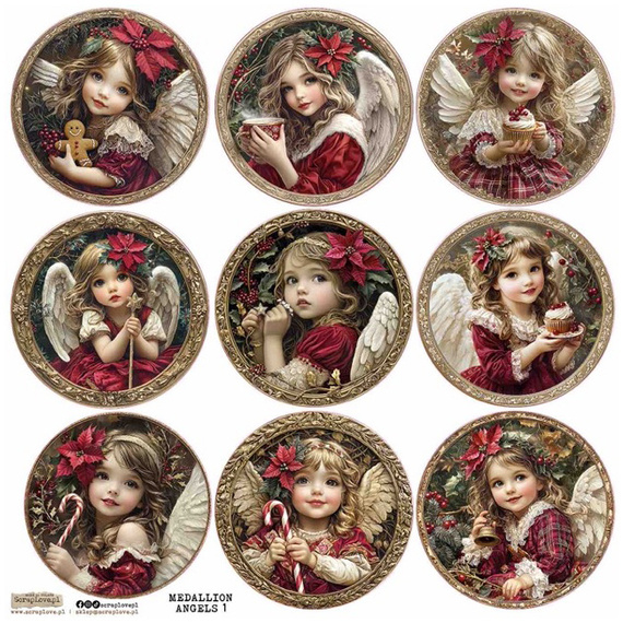 Stickers paper - ScrapLove - Medallion Angels 1