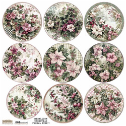 Stickers paper - ScrapLove - Medallion Christmas Floral Pink 1 