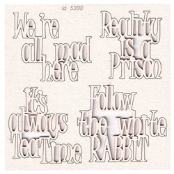 Chipboard - Quotes - Alice in Wonderland 
