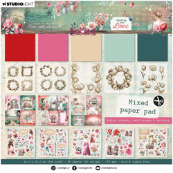 Scrapbooking Craft Papier Set for scrapbooking 20x20 - StudioLight -  Vellum Unicolor & Elements Sending You Love