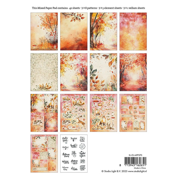 Set of scrapbooking papers with A5 elements - StudioLight - Autumn In The Forest