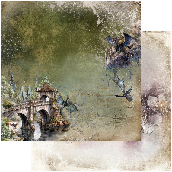 Set of 15x15 papers - Alchemy of Art - The Legends of the Dragons