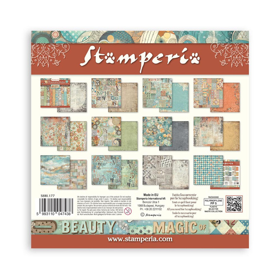 Set of scrapbooking papers 30x30 - Furry Friends backgrounds - Stamperia