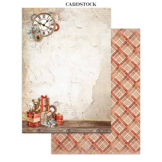 Junk Journal set of papers, stickers and elements - Gear Up For Christmas - Stamperia 