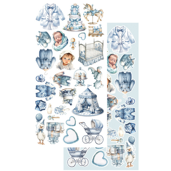 Set of 15x30 scrapbooking papers - Alchemy of Art - The Baby Boy