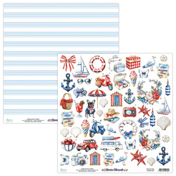 Paper with scrapbooking elements 30x30 - Mintay - Riviera Moments