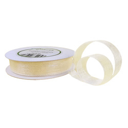 Ribbon / ribbon organza cream 12mm x 23m