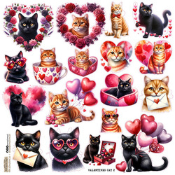 Stickers - ScrapLove - Valentines Cat 2