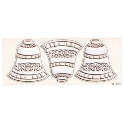 Chipboard Christmas Bells (3 pcs)