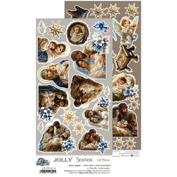Scrapbooking paper 15x30 cm - Craft O'Clock - Extras Sheet - Jolly Season