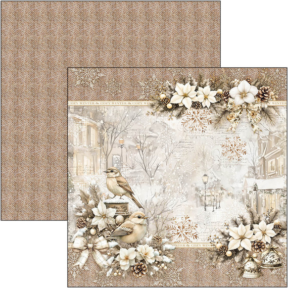 Set of scrapbooking papers 30x30cm - Paper Pad - Ciao Bella - Winter Season